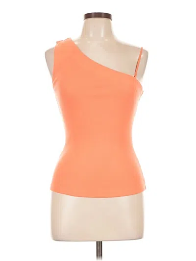 Pre-owned Wishlist Tank Top Orange One Shoulder Neckline Tops
