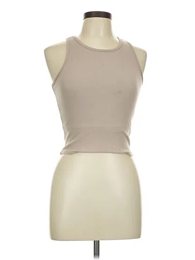 Pre-owned Wishlist Tank Top Tan Halter Neckline Tops In Brown