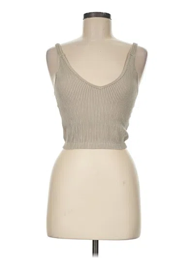 Pre-owned Wishlist Tank Top Tan Strapless Neckline Tops