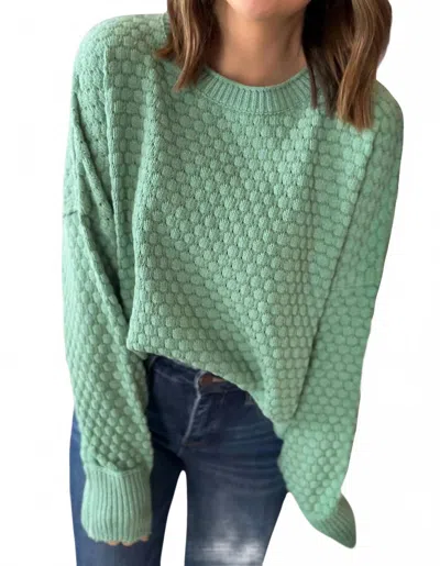 Wishlist Textured Knit Sweater In Pistachio In Green