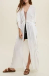 Wishlist Tie Oversize Duster In White