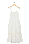 Wishlist Tiered Cotton Maxi Dress In Ivory