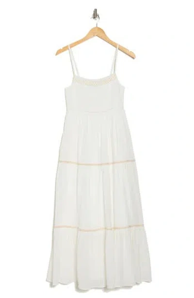 Wishlist Tiered Cotton Maxi Dress In Ivory