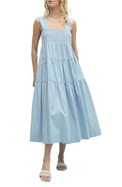 Wishlist Tiered Maxi Dress In Blue