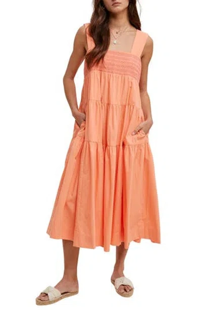 Wishlist Tiered Maxi Dress In Orange
