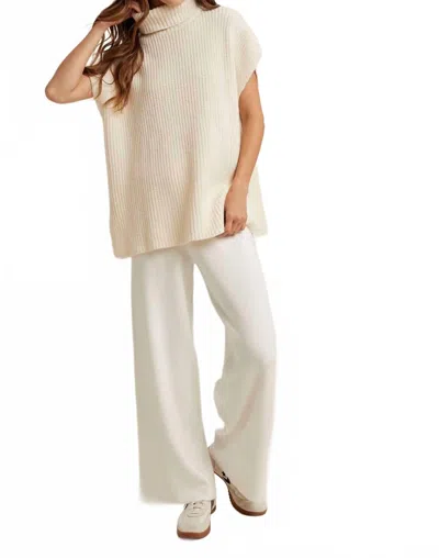 Wishlist Turtle Neck Sweater Pant Set In White