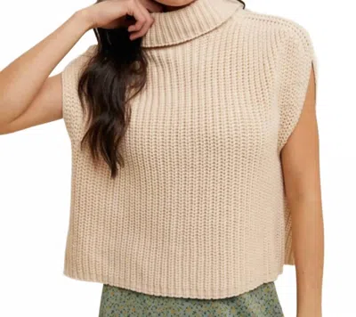 Wishlist Turtleneck Sweater Top In Natural In White