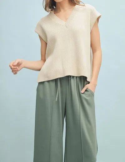 Wishlist Turtoise Side Button Vest In Sand In Neutral