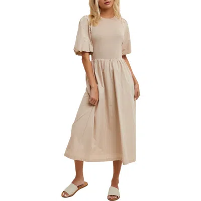 Wishlist Twofer Midi Dress In Brown