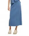 Wishlist Vienna Knit Skirt In Denim Blue In Multi