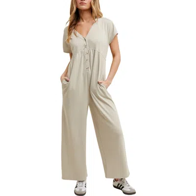 Wishlist Wide Leg Jumpsuit In Gray