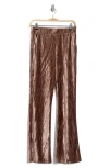 Wishlist Wide Leg Velvet Pants In Taupe