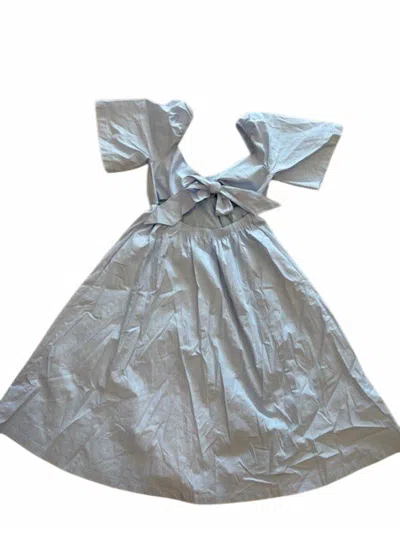 Wishlist Women's Midi Dress With Front Twist In Chambray In Blue