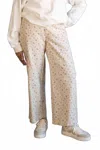 Wishlist Women's Stand In Style Floral Pants In White In White