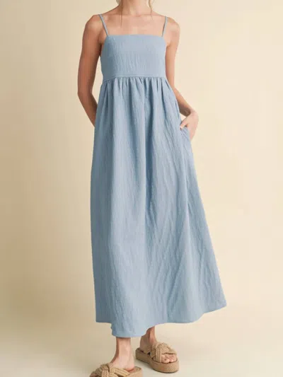 Wishlist Wynona Smocked Back Dress In Blue