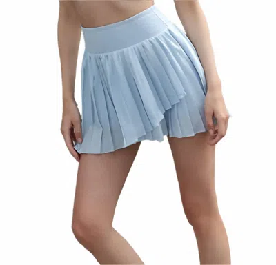 Wiskii Lite Pleated Skirt In Surf In Blue