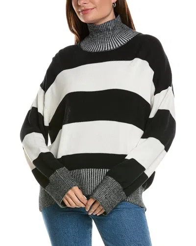 Wispr Betty Stripe High Neck Sweater In Multi