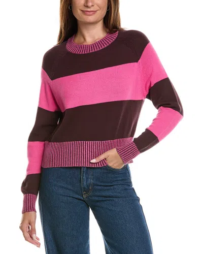 Wispr Betty Stripe Sweater In Purple