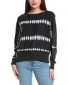 Wispr Bleach Stripe Silk-blend Sweater In Black
