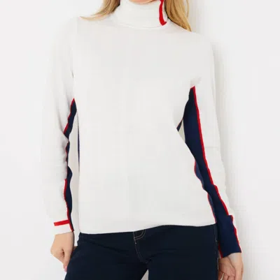 Wispr Brodie Sporty Roll Neck Sweater In White