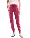 Wispr Burn Out Tie Dye Silk-blend Jogger In Purple