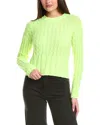 Wispr Cable Silk-blend Sweater In Green