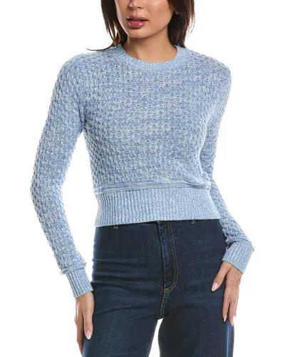Wispr Cable Twist Yarn Crewneck Sweater In Blue