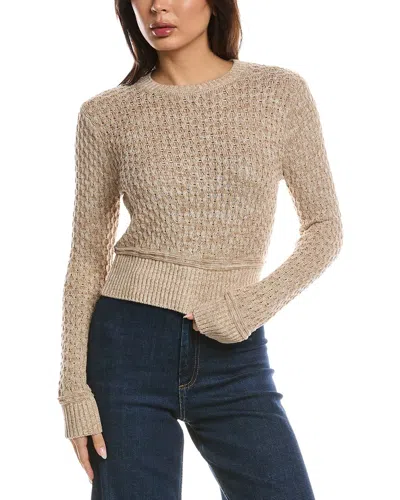 Wispr Cable Twist Yarn Crewneck Sweater In Neutral
