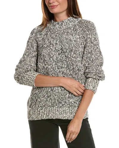 Wispr Chunky Twist Raglan Crewneck Sweater In Black