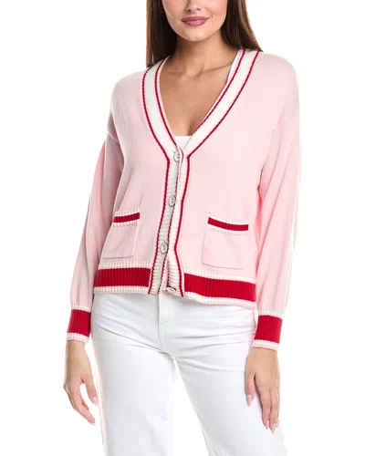 Wispr Clover Silk-blend Cardigan In Pink