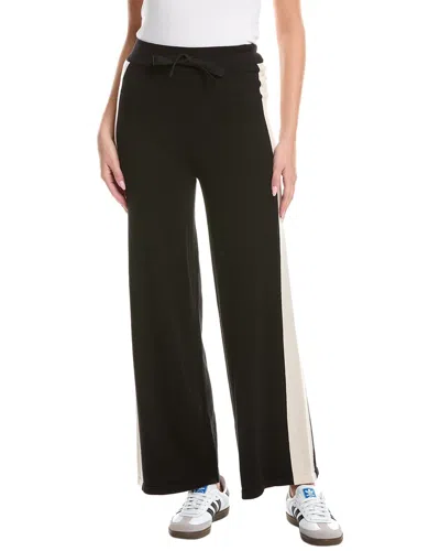 WISPR CONTRAST STRIPE SILK-BLEND WIDE LEG PANT
