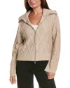 Wispr Diamond Cable Zip Jacket In Neutral