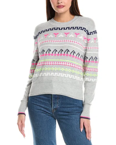 Wispr Elsie Pop Silk-blend Sweater In Gray