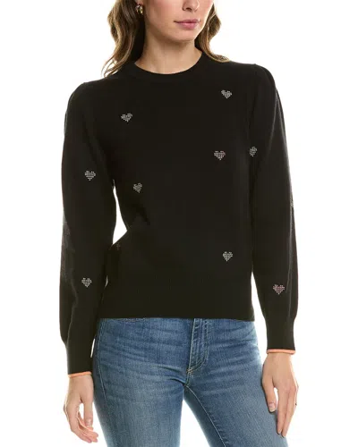 WISPR FLIRTINI PUFF SLEEVE SILK-BLEND SWEATER