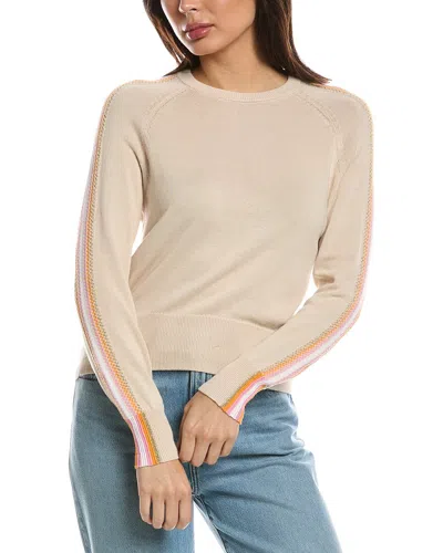 Wispr Geo Sleeve Crewneck Sweater In Neutral