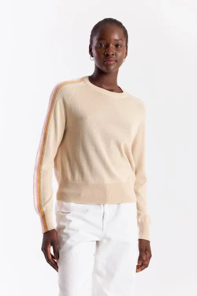 Wispr Geo Sleeve Knitted Sweater In Neutral
