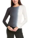 Wispr Half And Half Blur Silk-blend Sweater In Black