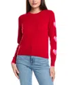 Wispr Heart Sleeve Silk-blend Sweater In Red