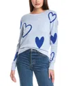 Wispr Heart Victory Silk-blend Sweater In Blue