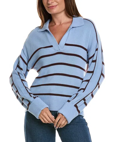 Wispr Links Stripe Polo Shirt In Blue