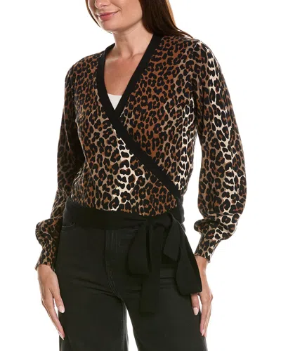 Wispr Lisa Leopard Ballet Wrap In Animal Print