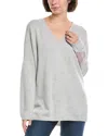 Wispr Mahala Sporty Silk-blend Sweater In Silver