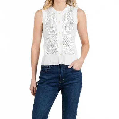 Wispr Mix Pointelle Tank Top In Ivory In White