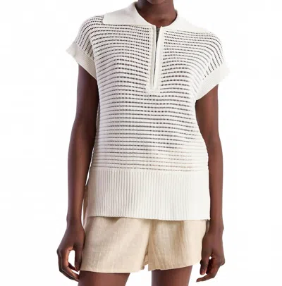 Wispr Mixed Gauge Collar Tank In Ivory In White