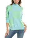 Wispr Extreme Check Slouchy Silk-blend Sweater In Blue