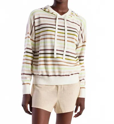Wispr Multi Stripe Classic Hoodie In Ivory