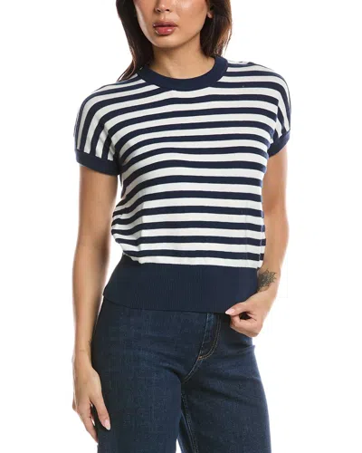 Wispr Nautical Stripe Silk-blend T-shirt In Multi
