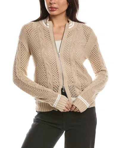 Wispr Open Cable Silk-blend Bomber Jacket In Multi