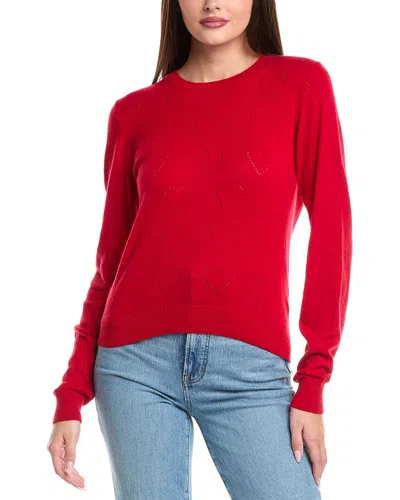 WISPR POINTELLE HEART SILK-BLEND SWEATER