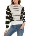 Wispr Pointelle Silk-blend Sweater In Black